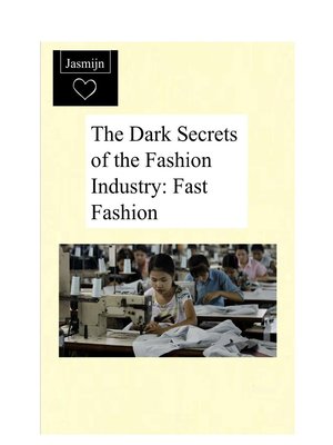 cover image of The Dark Secret of Fashion Industry: Fast Fashion